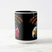 Boek Puppy Dog Ear Humor Tweekleurige Koffiemok (Center)