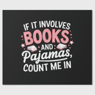 Boek & Pyjama Humoristisch Boekliefhebber Grappig Cadeaupapier