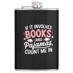 Boek & Pyjama Humoristisch Boekliefhebber Grappig Heupfles