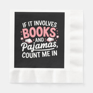 Boek & Pyjama Humoristisch Boekliefhebber Grappig Servet
