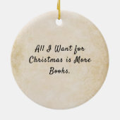  boek Quote Vintage Christmas Ornament (Achterkant)