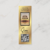 Boek Release Auteur Foto Mini Gold Bladwijzer Kaar Mini Visitekaartje (Voorkant)