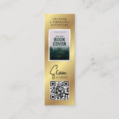 Boek Release Auteur Foto Mini Gold Bladwijzer Kaar Mini Visitekaartje (Voorkant)