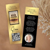 Boek Release Auteur Foto Mini Gold Bladwijzer Kaar Visitekaartje