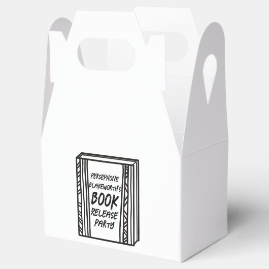Boek release partij geïllustreerd cadeau bedankdoosjes (Geopend)