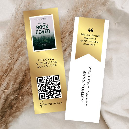 Boek Release QR Code MINI Faux Gold Bladwijzer Kaa Mini Visitekaartje
