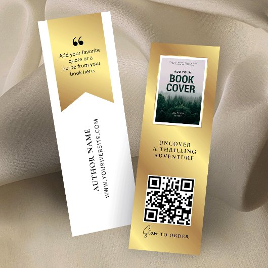 Boek Release QR Code MINI Faux Gold Bladwijzer Kaa Mini Visitekaartje