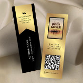 Boek Release QR Code MINI Zwart Goud Bladwijzer Ka Visitekaartje