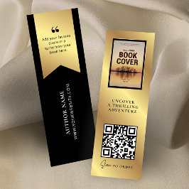 Boek Release QR Code MINI Zwart Goud Bladwijzer Ka Visitekaartje