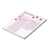 Boek Review Lezen Bijen Notitieblok (Linkerzijde)