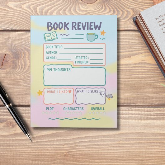 Boek Review notities Lezen Log Boekachtig cadeau Notitieblok