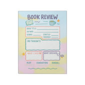 Boek Review notities Lezen Log Boekachtig cadeau Notitieblok (Linkerzijde)