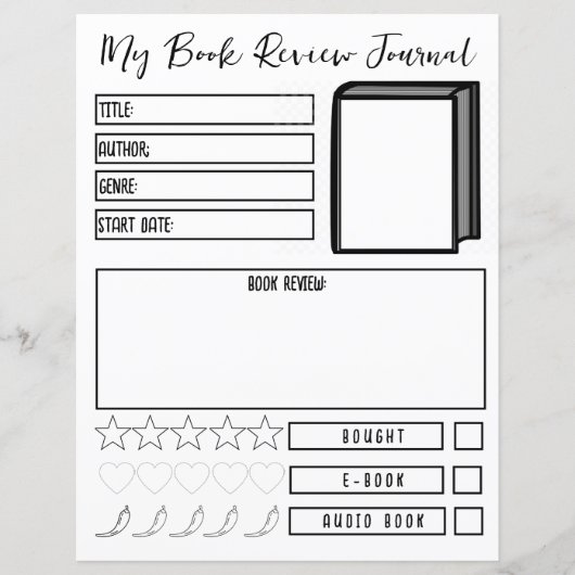 Boek Review Planner Lezen Journaal Neutraal (Voorkant)