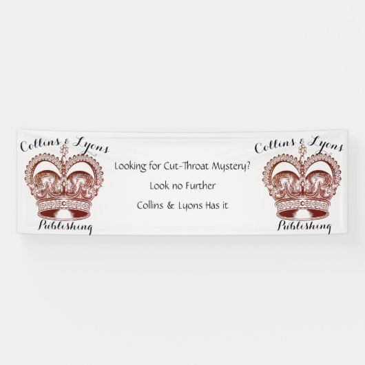 Boek Signing Crown Cherry Red Spandoek (Horizontaal)