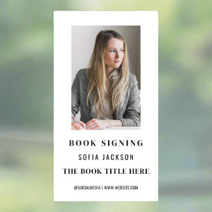 Boek Signing Foto Auteur Schrijver Promotie Raamsticker