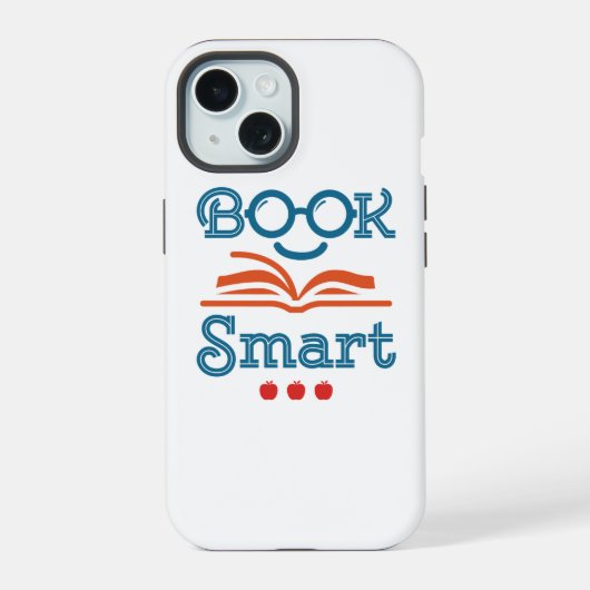 Boek Sluwe Grappige Boekliefhebber Boekenwurm iPhone 15 Case (Achterkant)