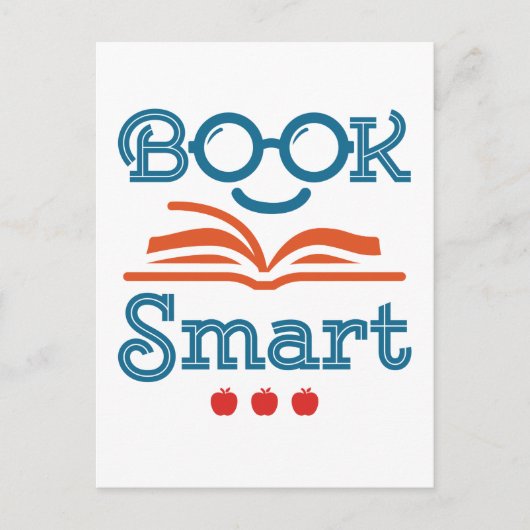 Boek Smart Funny Reading Lover Bookworm Briefkaart (Voorkant)