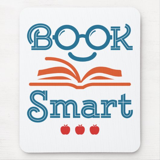Boek Smart Funny Reading Lover Bookworm Muismat (Voorkant)