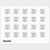 Boek Smart Funny Reading Lover Bookworm Ronde Sticker (Vel)