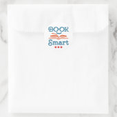Boek Smart Funny Reading Lover Bookworm Ronde Sticker (Tas)