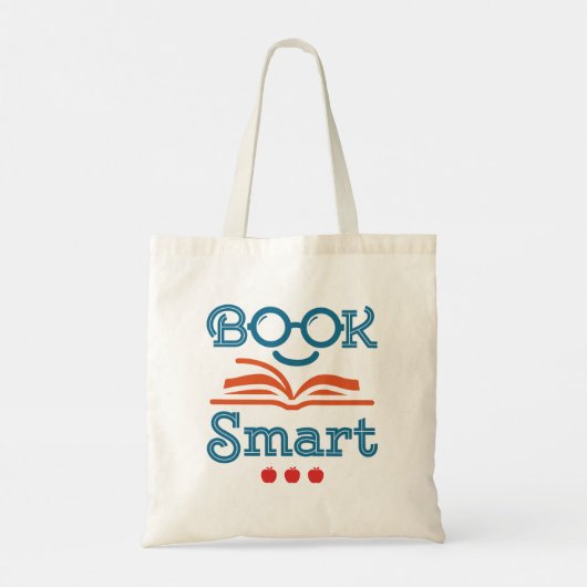 Boek Smart Funny Reading Lover Bookworm Tote Bag (Achterkant)