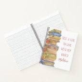 Boek Stack Book Lover Girl in liefde met haar boek (Binnen)