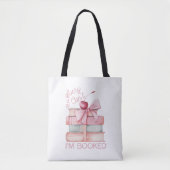 Boek Stack Coquette Bow Tote Bag (Voorkant)