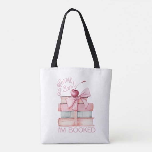 Boek Stack Coquette Bow Tote Bag (Achterkant)