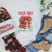 Boek Stack Kerst T-shirt