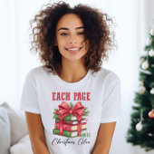 Boek Stack Kerst T-shirt