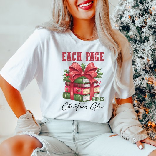 Boek Stack Kerst T-shirt
