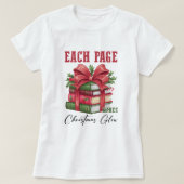 Boek Stack Kerst T-shirt (Design voorkant)