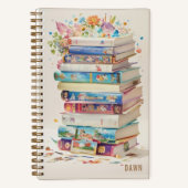 Boek Stack Lezing Lovers Waterverf Kunst (Voorkant)