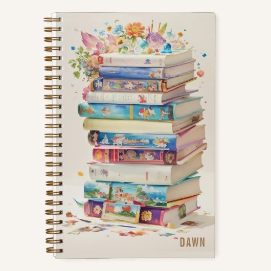 Boek Stack Lezing Lovers Waterverf Kunst (Voorkant)