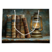 boek Stack Schilderen Antiek Bibliotheekmuur Groot Cadeauzakje (Voorkant)