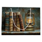 boek Stack Schilderen Antiek Bibliotheekmuur Groot Cadeauzakje (Achterkant)