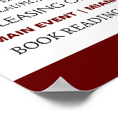 Boek starten Bewerkbaar Aangepast Poster (Hoek)