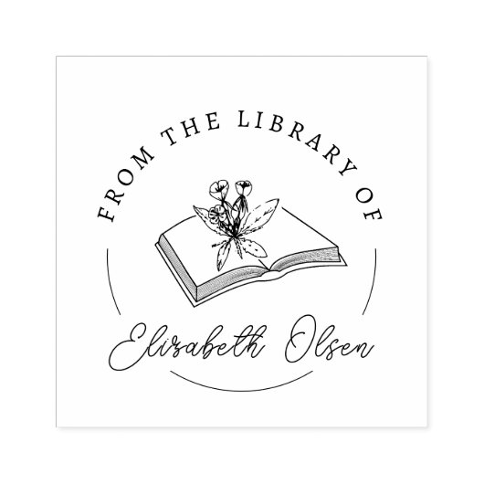 BOEK STEMPEL|Aangepaste bibliotheekstempel|Embosse Rubberstempel (Afrduk)