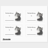 Boek Stickers: Potloodtekening van Kitten Rechthoekige Sticker (Vel)
