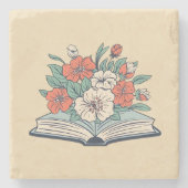 Boek Stone Coaster Stenen Onderzetter (Voorkant)