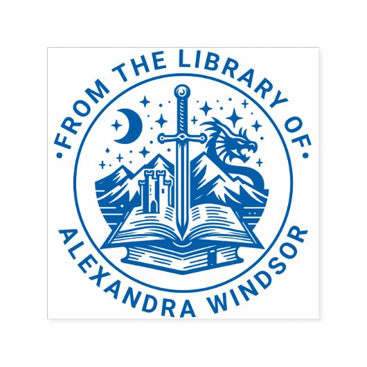 Boek Sword Dragon Stars Library Boeknaam Zelfinktende Stempel (Design)