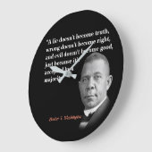 Boek T. Washington Quote over waarheid, juist, goe Grote Klok (Hoek)