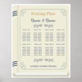 Boek Tafel Zitplaatsen Bruiloft Bibliotheek 8 Tafe Poster (Voorkant)