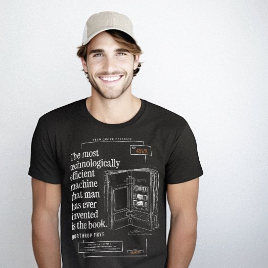 Boek Tech Quote voor Geeks Nerds Patent Drawing T-shirt
