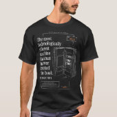 Boek Tech Quote voor Geeks Nerds Patent Drawing T-shirt (Voorkant)