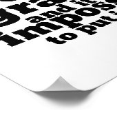 Boek tegen de zwaartekracht Funny Science Geek Pun Poster (Hoek)