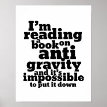 Boek tegen de zwaartekracht Funny Science Geek Pun