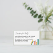 Boek Thema Baby shower Boeken voor Baby Informatiekaartje (Staand voorkant)