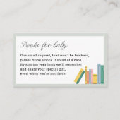 Boek Thema Baby shower Boeken voor Baby Informatiekaartje (Voorkant)