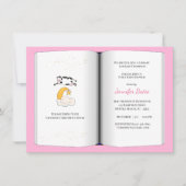 Boek Thema Baby shower Invitation (meisje) Kaart (Voorkant)